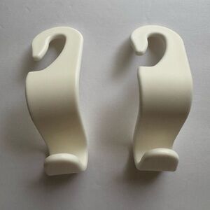 Portable white Car Seat Hooks